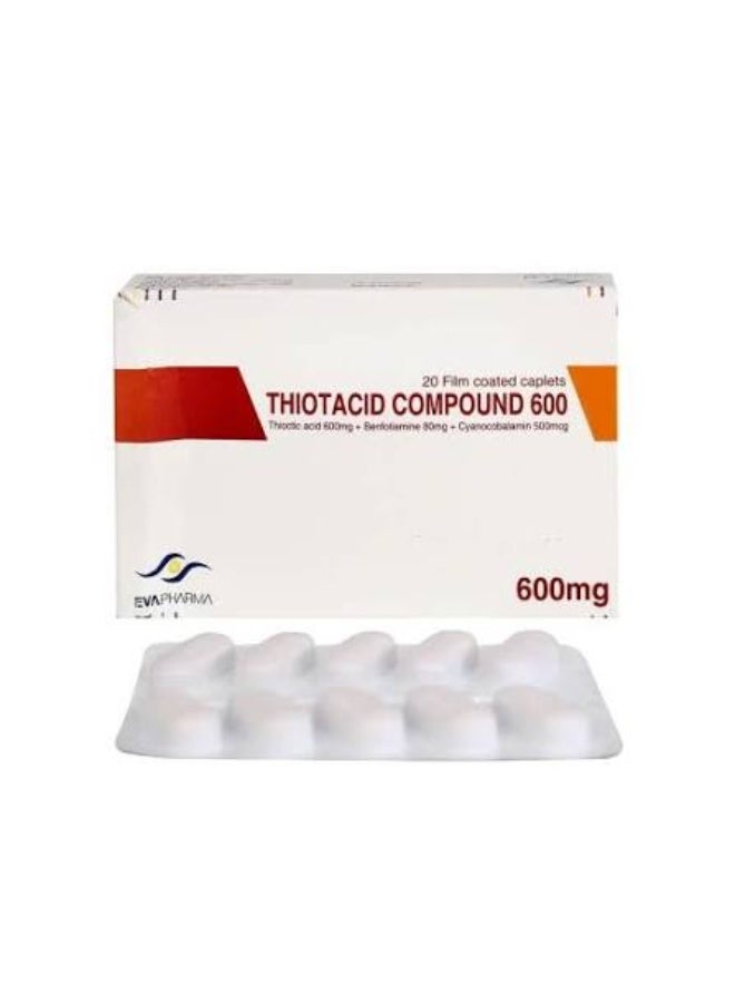 THIOTACID Thioctic Acid Tablets, 600 Mg 20 Count - Image 3