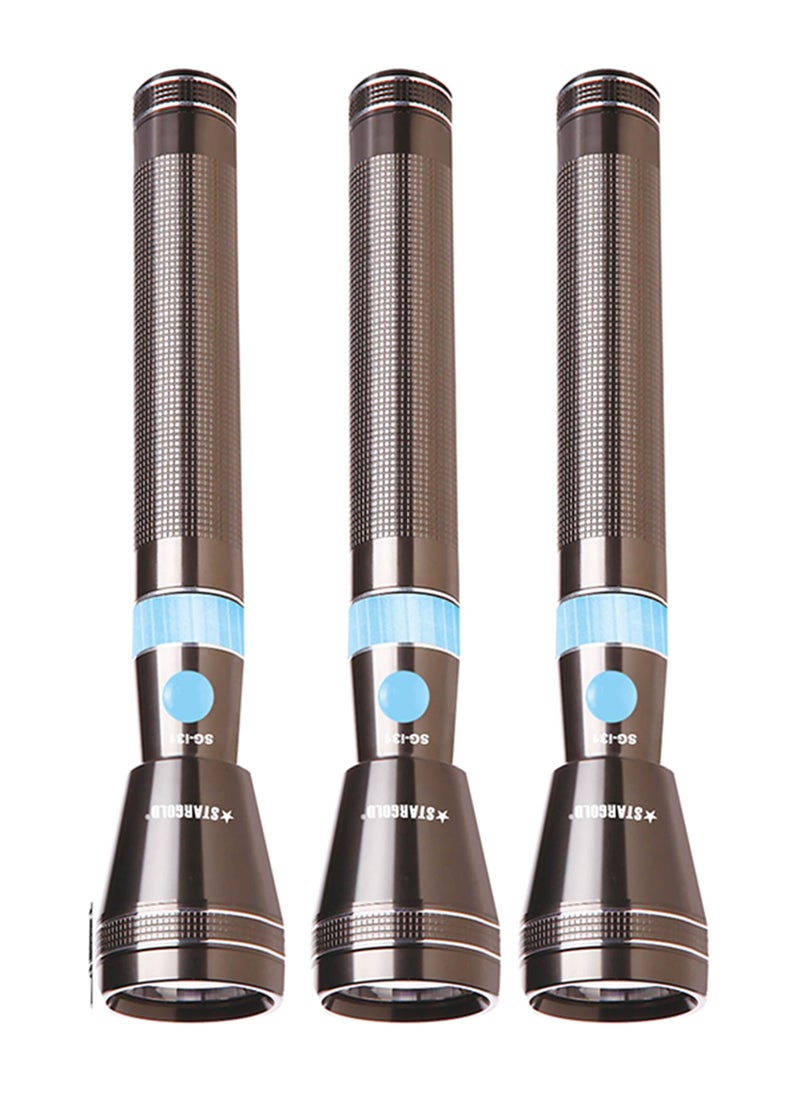 Stargold 3 in 1 Rechargeable LED Flashlight Cree LED Aluminium Body Shock Resistance  - Image 1