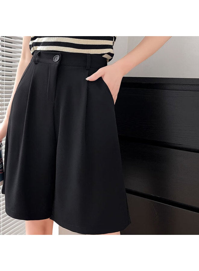 Langsha Women's Summer New Style High-end Casual A-line Wide-leg Shorts With High-waist Design For Commuting