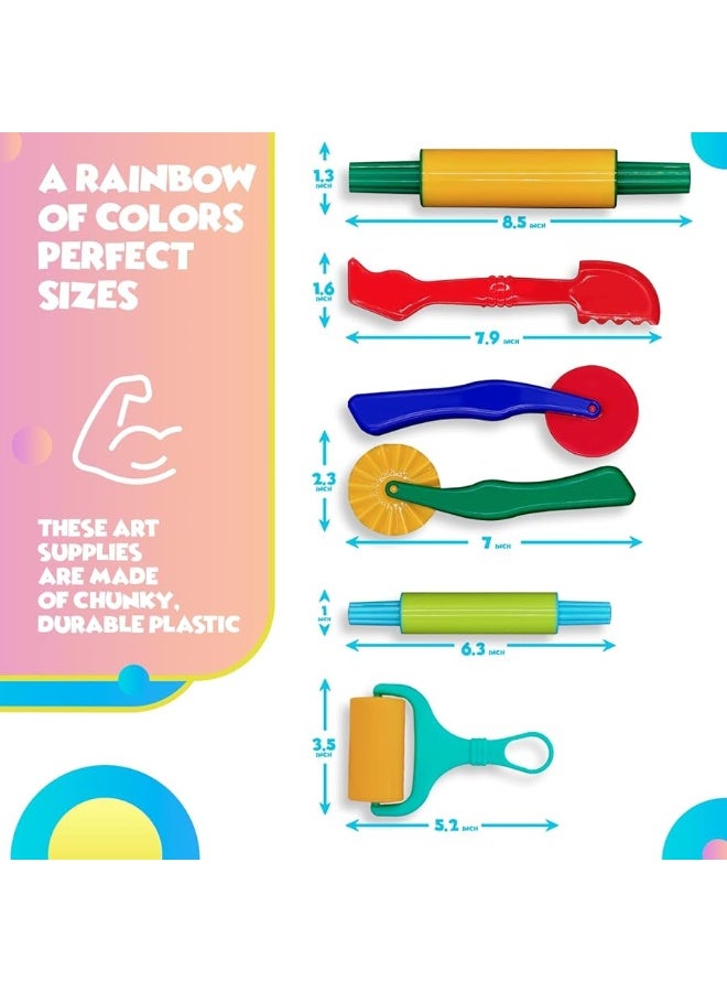DIMROM Clay and Play Dough Tools Six Piece Set - Ages 3 & Up DIMROM (6pcs) - Image 5
