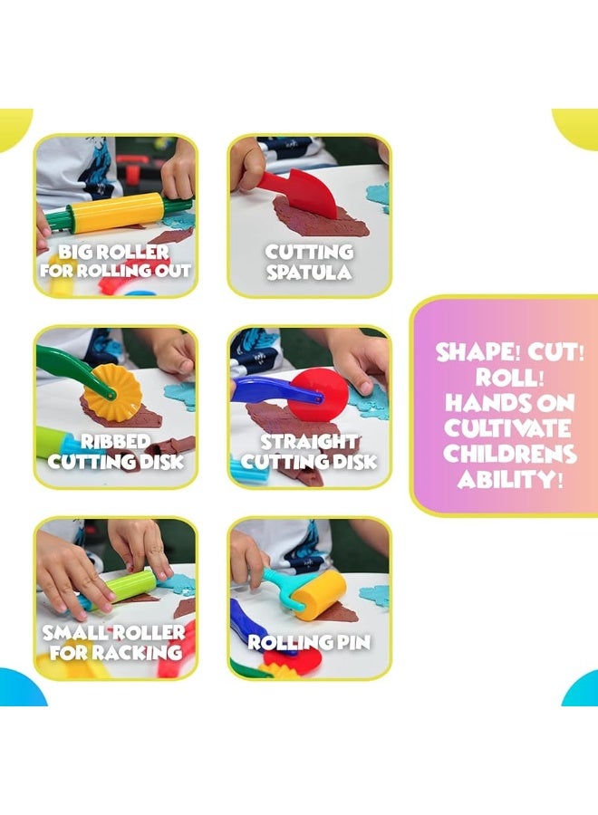 DIMROM Clay and Play Dough Tools Six Piece Set - Ages 3 & Up DIMROM (6pcs) - Image 3