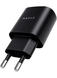 havit Havit UC25-25W USB-C Fast Charging Wall Charger, Black forSamsung Galaxy S23/S23+/S22/S21/S20/Ultra/Plus,Note 20/10/S10,Galaxy Tab S7/S8,A34,A14  - Image 4