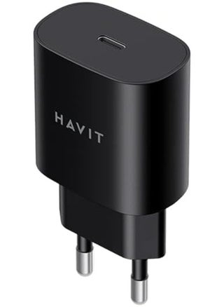 شاحن حائط Havit UC25-25W USB-C للشحن السريع، أسود لهاتف Samsung Galaxy S23/S23+/S22/S21/S20/Ultra/Plus، Note 20/10/S10، Galaxy Tab S7/S8، A34، A14 - pzsku/ZDCB5F48AB4E20632A487Z/45/1746947009/9ebc3565-ca59-4c9e-a467-1f39c412d3f5