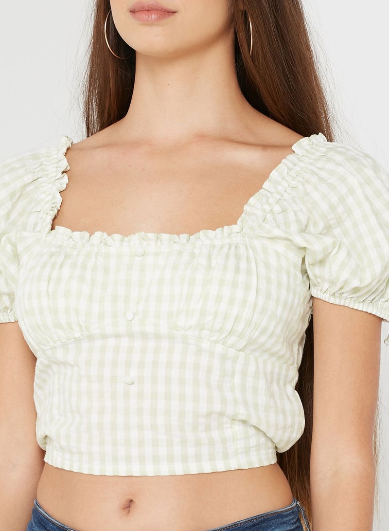 Miss Selfridge Balloon Sleeve Tie Detail Top - Image 3