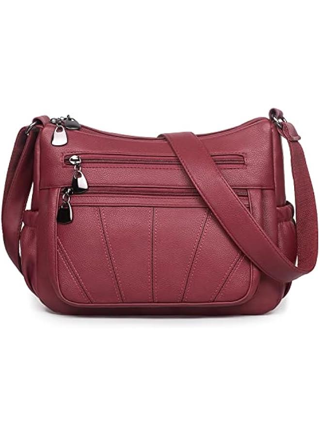 Arabest Crossbody Purse for Women Ladies Soft PU Leather Shoulder Bag Medium Roomy Handbag Fashion Tote Top Handle Satchel - Image 1