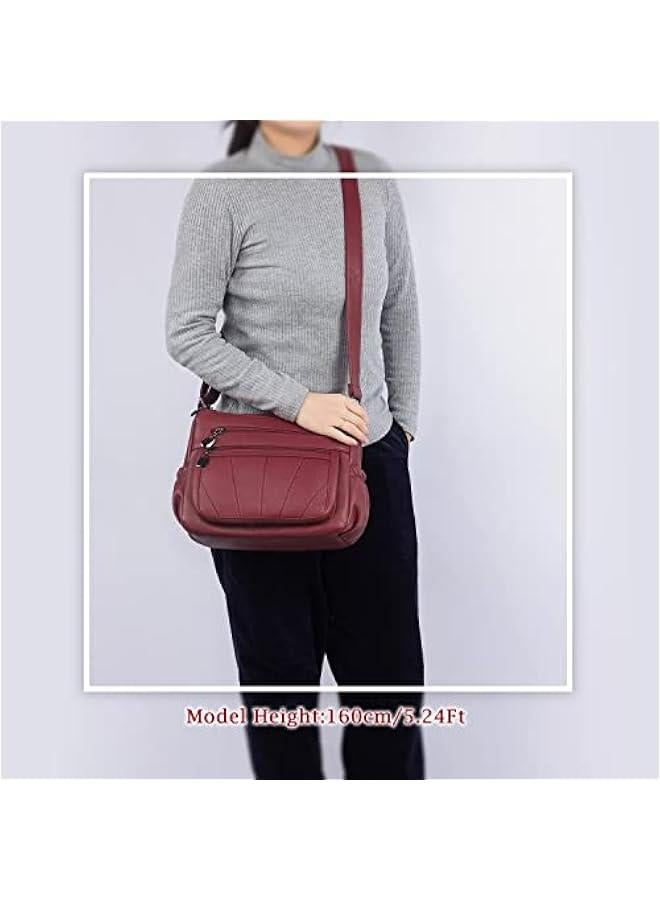 Arabest Crossbody Purse for Women Ladies Soft PU Leather Shoulder Bag Medium Roomy Handbag Fashion Tote Top Handle Satchel - Image 2