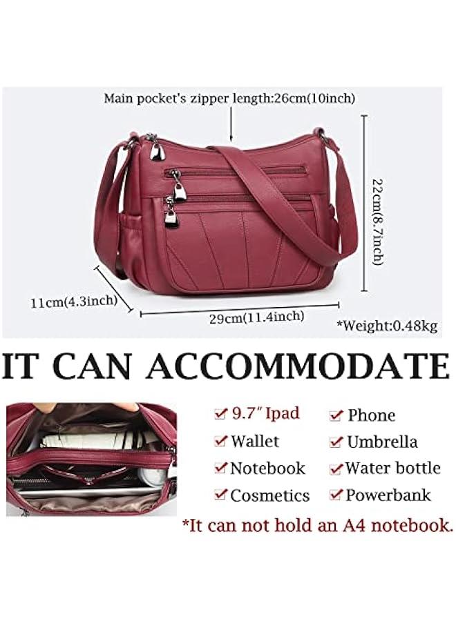 Arabest Crossbody Purse for Women Ladies Soft PU Leather Shoulder Bag Medium Roomy Handbag Fashion Tote Top Handle Satchel - Image 3
