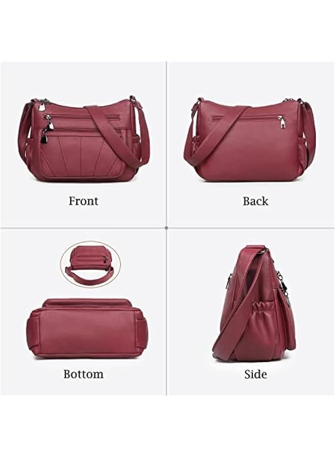 Arabest Crossbody Purse for Women Ladies Soft PU Leather Shoulder Bag Medium Roomy Handbag Fashion Tote Top Handle Satchel - Image 4