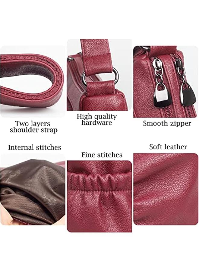Arabest Crossbody Purse for Women Ladies Soft PU Leather Shoulder Bag Medium Roomy Handbag Fashion Tote Top Handle Satchel - Image 5