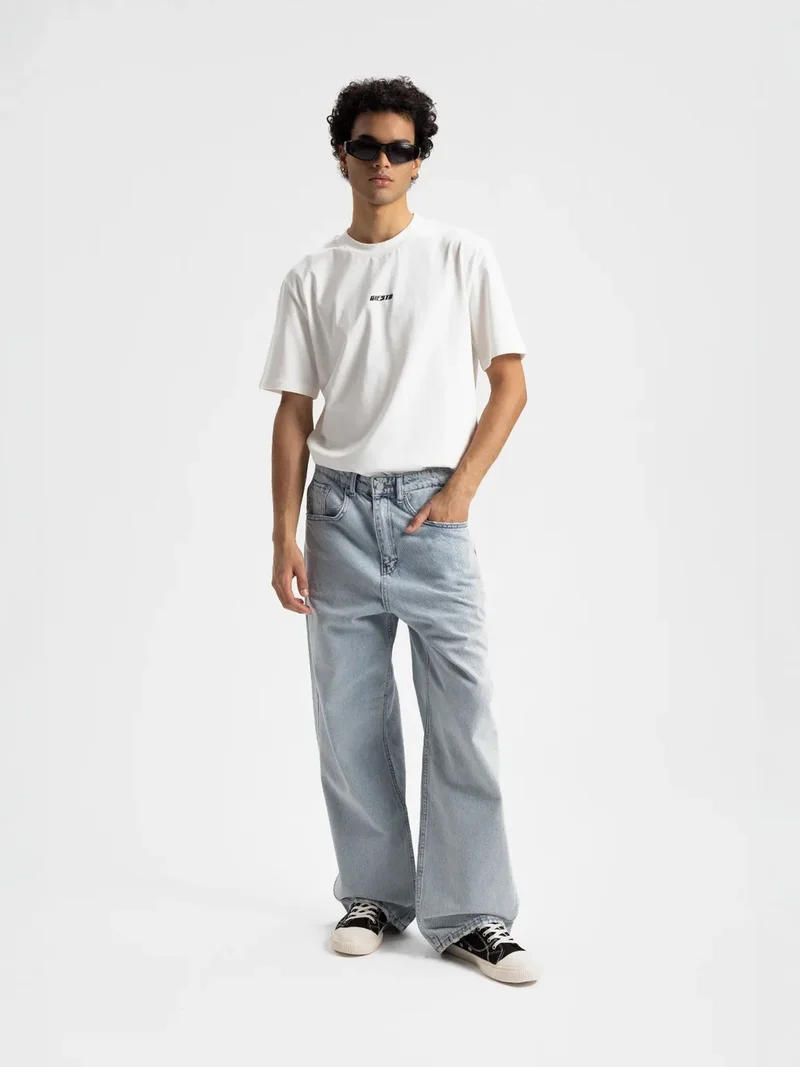 جيستو GIESTO Relaxed Fit Straight Leg Jeans