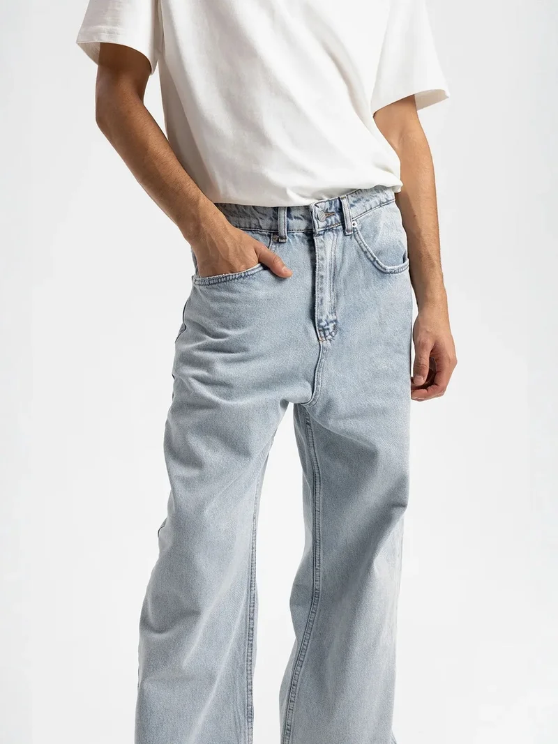 Giesto Maya Blue GIESTO Relaxed Fit Straight Leg Jeans for Men | Best Price UAE