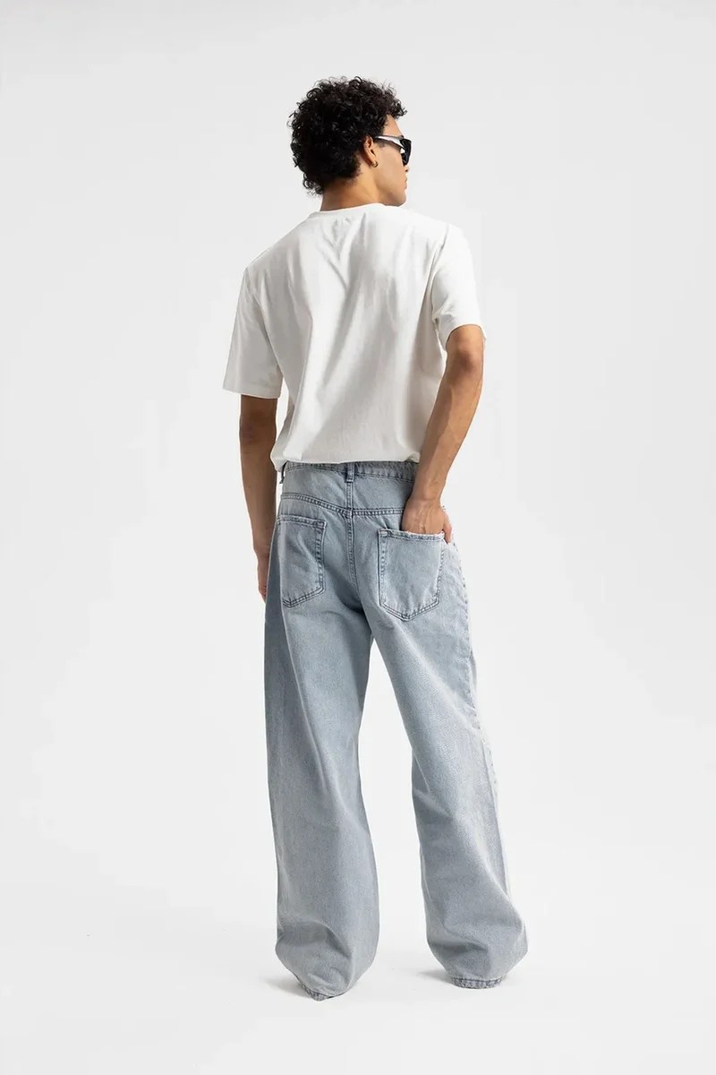 Giesto Maya Blue GIESTO Relaxed Fit Straight Leg Jeans for Men | Best Price UAE