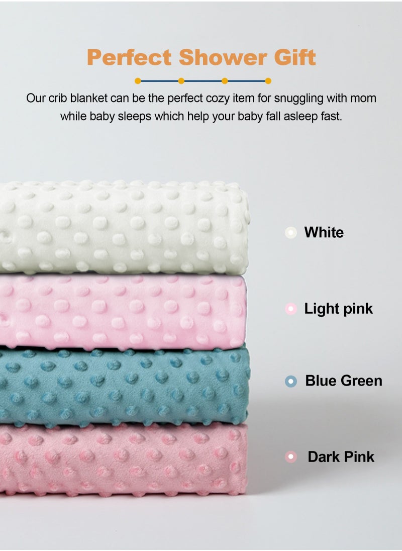 URbazaar Baby Blanket for Boys Girls, Soft Warm Plush Minky Baby Blanket with Dotted Backing, Newborn Double Layer Receiving Blanket for Stroller Crib  - Image 5