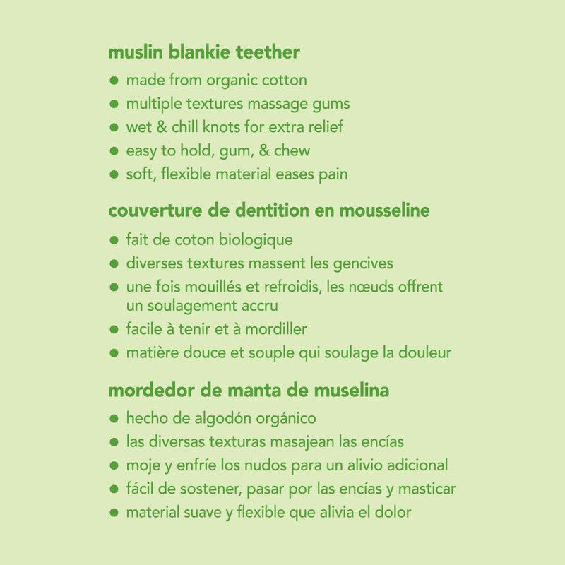 green sprouts I Play, Dream Window Blankie Teether Fuch - Image 5