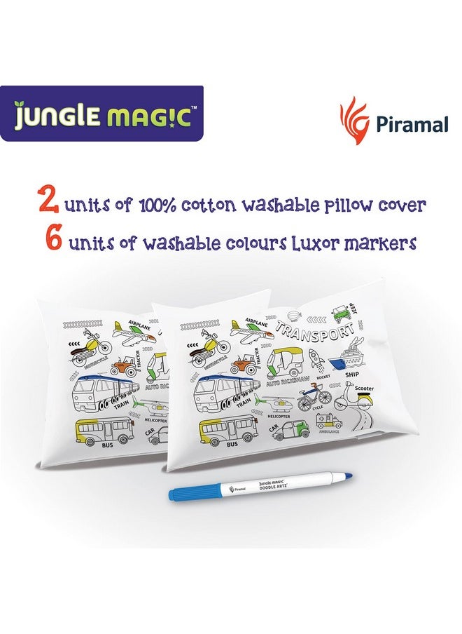 Jungle Magic - Jungle Magic Cotton Doodle Artz - Transport, 23 x 16.5 x 3.5 Centimeters, White - Image 1