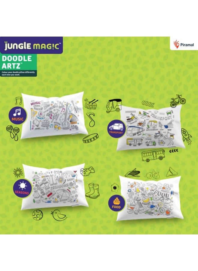 Jungle Magic - Jungle Magic Cotton Doodle Artz - Transport, 23 x 16.5 x 3.5 Centimeters, White - Image 1