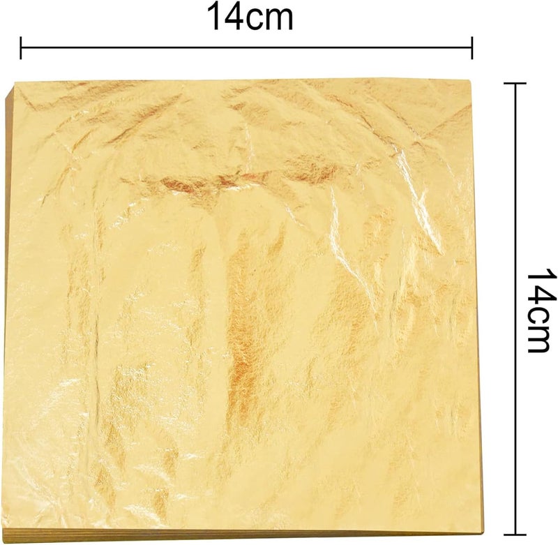 kinno YongBo Gilding Foil Imitation Gold Leaf, 100 Sheets 5.5" by 5.5" Color 2.5 Copper Leaf for Art Crafts,Home Decoration, Furniture,Painting - Image 2