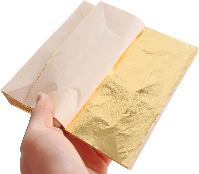 kinno YongBo Gilding Foil Imitation Gold Leaf, 100 Sheets 5.5" by 5.5" Color 2.5 Copper Leaf for Art Crafts,Home Decoration, Furniture,Painting - Image 3