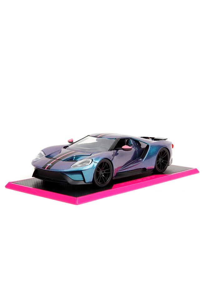 JADA سيارات وردية 1:24 - فورد GT 2017، سيارة مصنوعة من الصب، ألعاب للأطفال والبالغين - Image 1