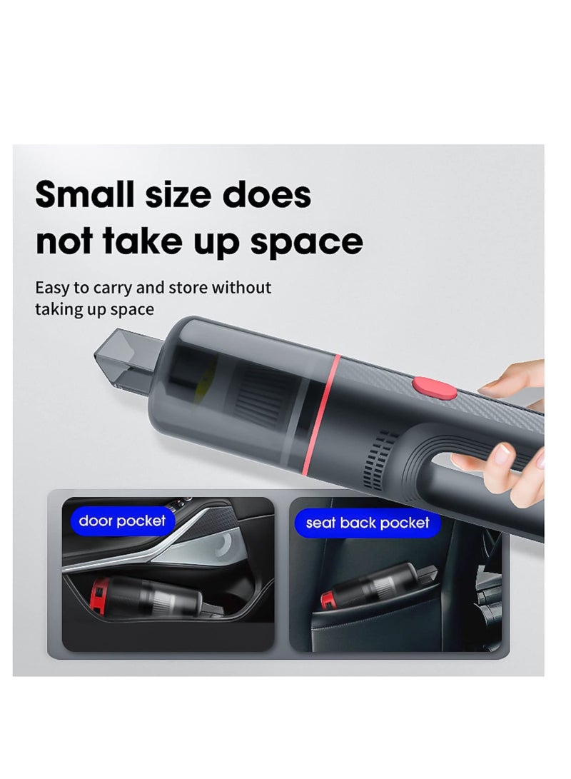 Excefore Mini Protable Car Cordless Vacuum, 10000Pa Hand held vacuuming, Handheld Vacuum for Quick Cleaning, Dust Buster Cordless Rechargeable, for Car, Home, and Office - Image 4