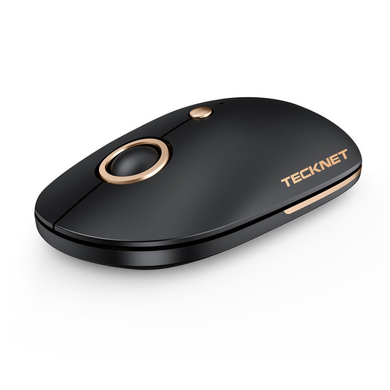 TECKNET Computer Mouse, 2.4Ghz Silent USB-A Wireless Mouse, 4800 DPI Ambidextrous Quiet Click for Travel, Slim Portable Wireless Mice Compatible with PC Laptop - Image 1