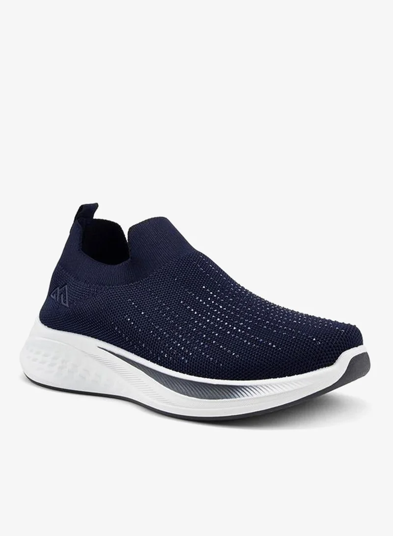 شو اكسبرس Embellished Slip-On Sports Shoes With Pull Tabs
