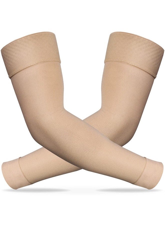 Ailaka Medical Compression Arm Sleeves for Men Women - 20-30 mmHg Lymphedema Compression Sleeves Support for Arms Pain, Swelling, Edema, Post Surgery Recovery, Tendonitis - Image 1