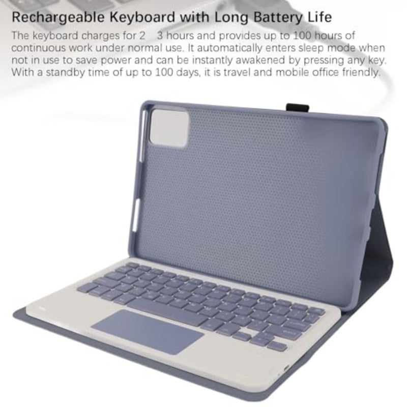 Backlit keyboard case for Tab M11 11 inch 2024 tablet: ABS plastic, black, detachable magnetic cover with touchpad control - Image 2
