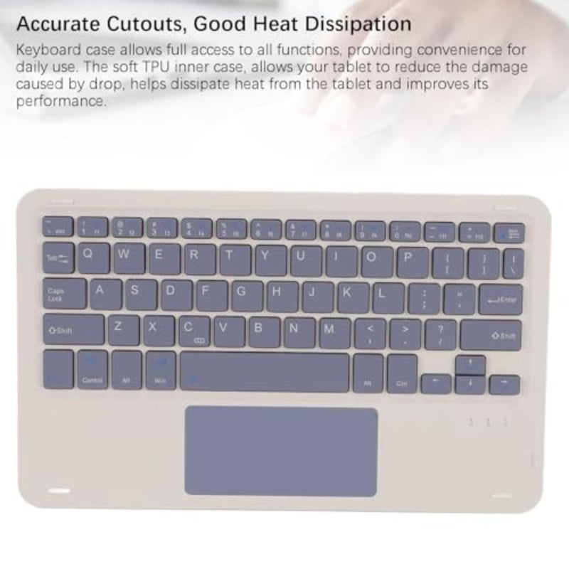 Backlit keyboard case for Tab M11 11 inch 2024 tablet: ABS plastic, black, detachable magnetic cover with touchpad control - Image 3