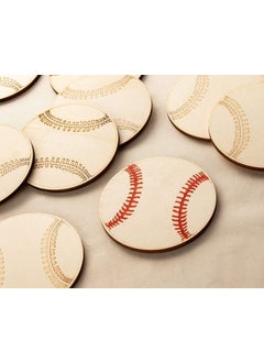 DECOR KAFE Decor Kafe Paintable Tennis Ball Wooden Laser Cut for Decoration DIY Prodcuts for Kids Parties Art and Craft Pack of30  - Image 4