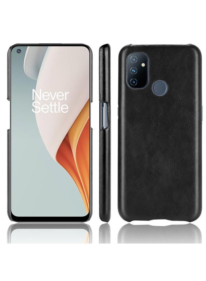 اس-توب جراب مقاوم للصدمات لهاتف OnePlus Nord N100 مصنوع من مادة الليتشي PC + PU - Image 1