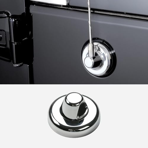 Anina Antenna Base Cover for Jeep Wrangler JU JK Unlimited 2007 2008 2009 2010 2011 2012 2013 2014 2015 2016 2017 2018 2019, Car Aerial Mount Cover Decoration Trim (Silver) - Image 1