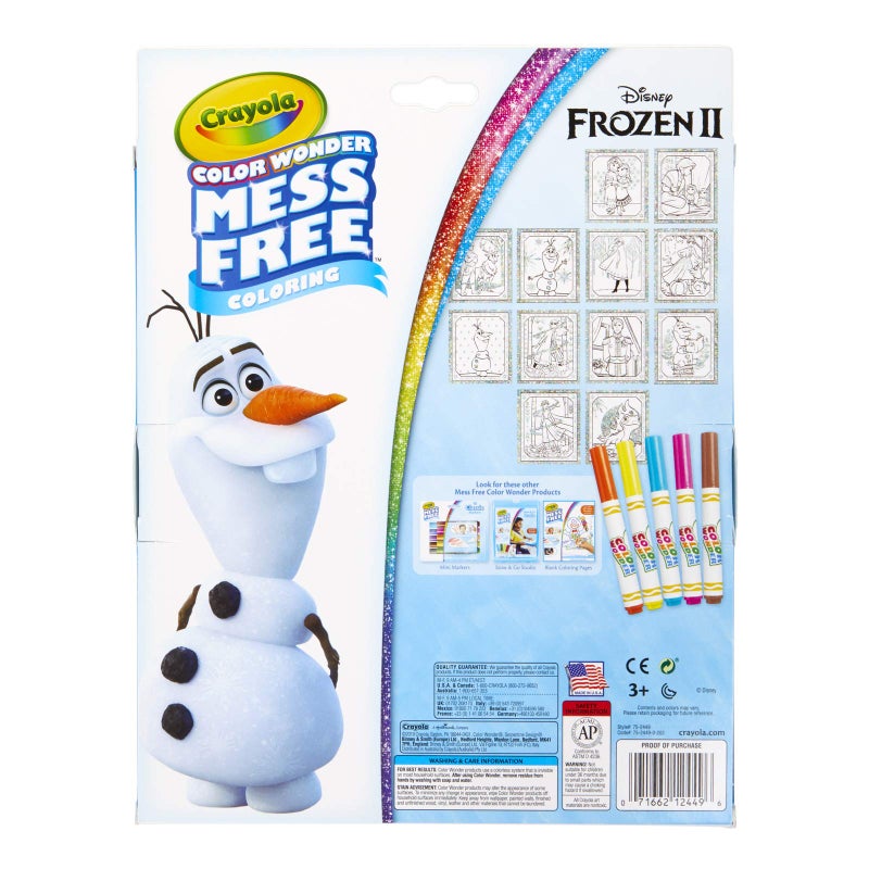 Crayola Frozen 2 Glitter Effects Color Wonder Set, Mess Free Coloring, Gift for Kids, 3, 4, 5, 6 - Image 3