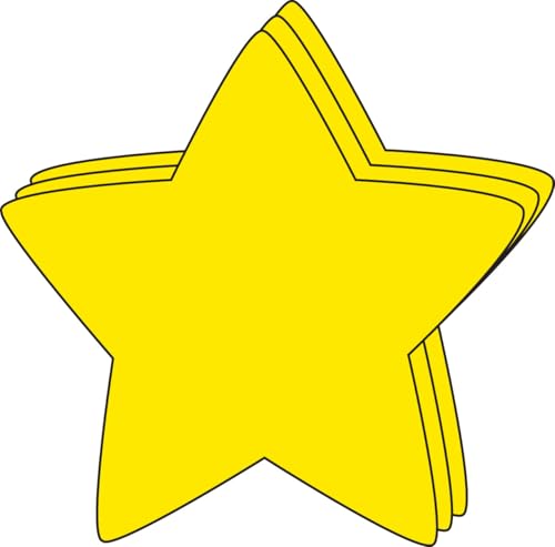 SHAPES ETC. 31 Pcs Star Large Single Color Creative Cut-Outs 5.5in Classroom/School Craft Projects Patriotic Crafts Space Theme Celebrations Decorations Kids Bulletin Boards USA Made - Image 1