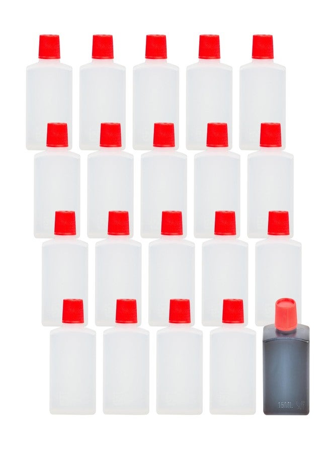 Restaurantware زجاجات صلصة الصويا الصغيرة 15 مل من رستورانت وير - 100 زجاجة توابل صغيرة قابلة للتصرف مع أغطية حمراء - عبوة لتتبيل، خل أو صلصة، زجاجات بلاستيكية شفافة قابلة للضغط، للتوصيل - Image 2