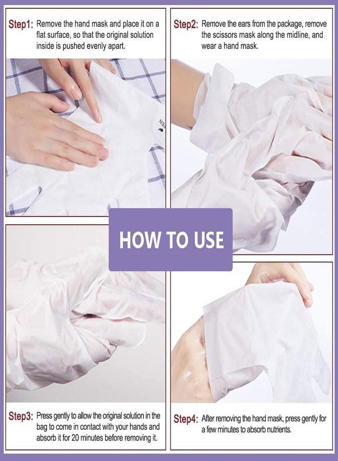 CGBOOM 3 Pairs Hand Masks Moisturizing Gloves, Hand Skin Repair Renew Mask Infused Collagen, Vitamins + Natural Plant Extracts for Dry, Aging, Cracked Hands (Lavender) - Image 5
