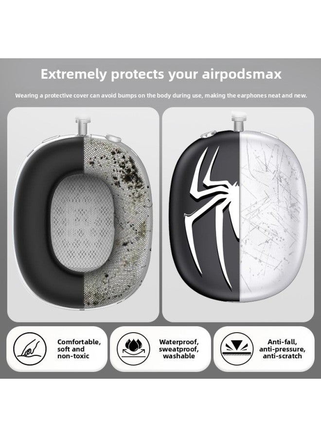 Suitable For Airpodsmax Earphone Case Silicone Airpodsmax Protective Shell Transparent Airpods Max Shell-Color:Starlight Color* Spider Three-piece Set-Applicable Models:Airpodsmax1/2 Generation Universal  - Image 4