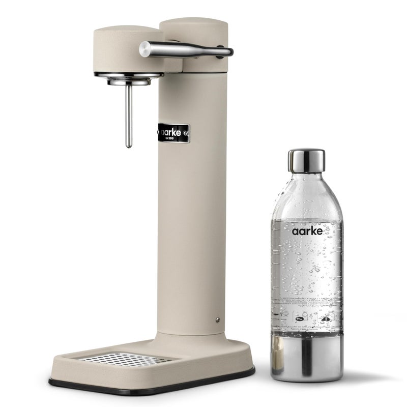 Aarke aarke Carbonator lll Sparkling  Carbonation Water Machine Stainless Steel with PET BPAFree Reusable Bottle Volume 800 mL Sand 