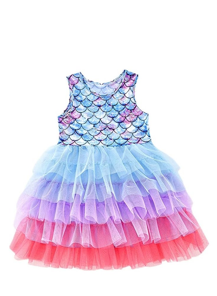 GROWSTEADY فساتين الفتيات لحفلات ملابس الأطفال الصيفية بأكمام قصيرة - Image 1