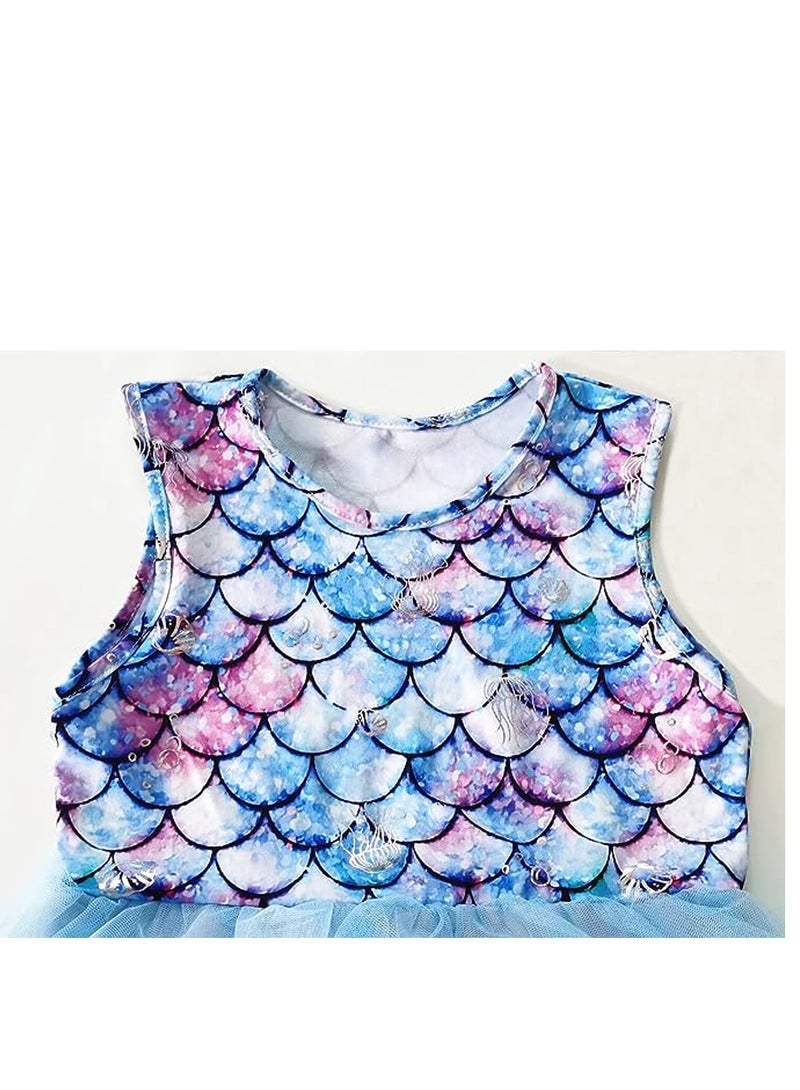 GROWSTEADY فساتين الفتيات لحفلات ملابس الأطفال الصيفية بأكمام قصيرة - Image 3