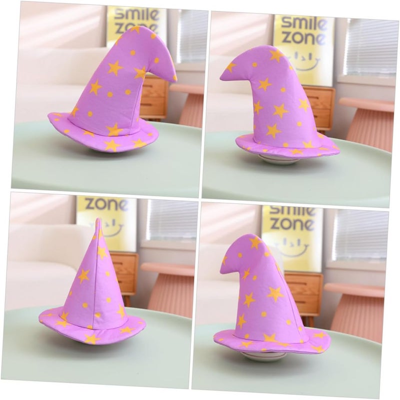 ABOOFAN Women Elegant Style Wide Brim Witch Hat for Halloween Costume Party Lightweight Star Pattern Felt Accessory for Adults and Teens - Image 2