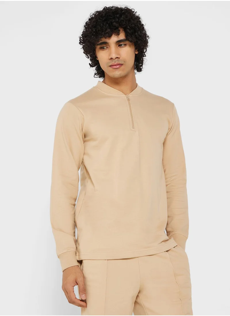 Seventy Five Zip Neck Sweater Set