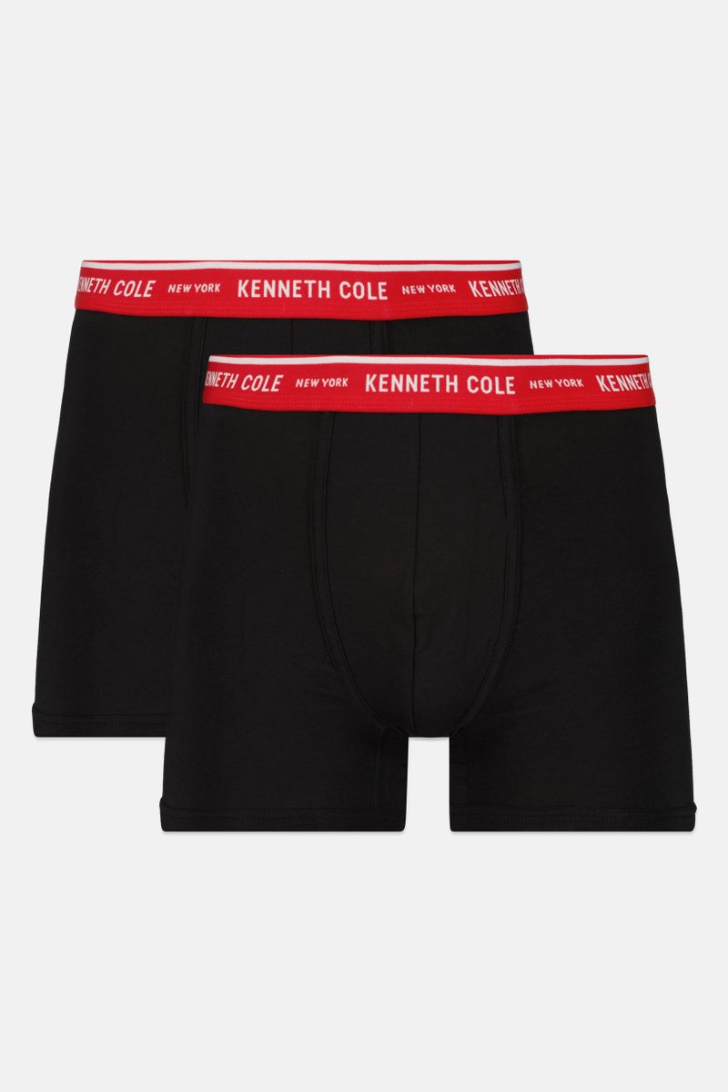 Kenneth Cole Men 2 Pack Brand Logo Trunks, Multicolor - Image 1