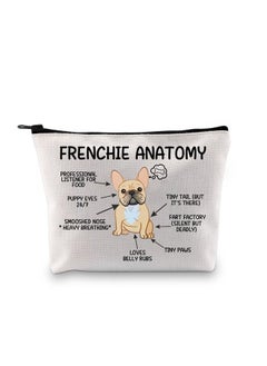 Frenchie Anatomy French Bulldog Makeup Bag French Bulldog Lover Gift Frenchie Mom Frenchie Dog Cosmetic Bag (FRENCHIE ANATOMY)