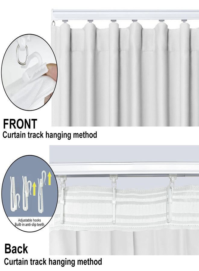 cbsroro Room Divider Blackout Curtain Track Curtains Wall Dividers Panels Screen for Living Rooms Bedroom Office Privacy Partition Separation, W100 × L96 Inch,1 Panel, White - Image 5