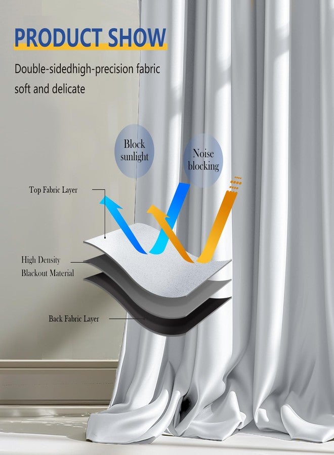 cbsroro Room Divider Blackout Curtain Track Curtains Wall Dividers Panels Screen for Living Rooms Bedroom Office Privacy Partition Separation, W100 × L96 Inch,1 Panel, White - Image 4
