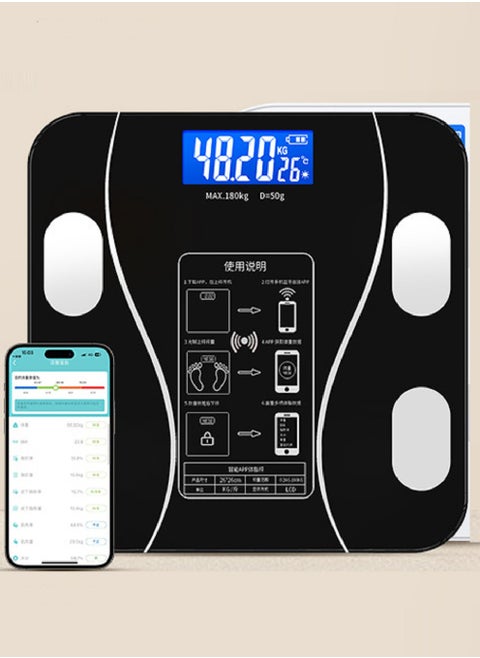 BT Electronic Digital Multi-Functional Home Use Intelligent Body Weight Scale with Led Display