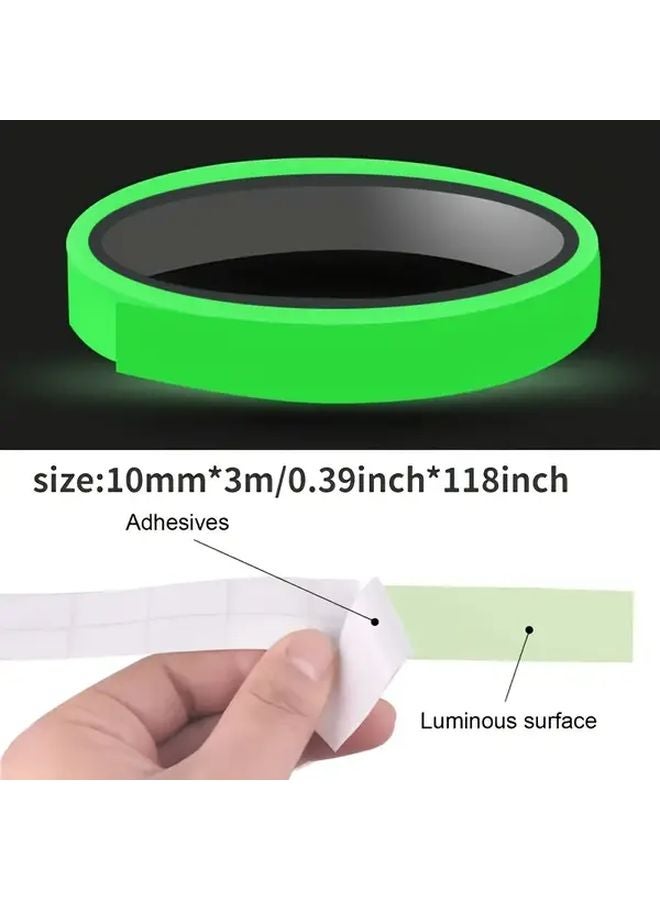 Glow In The Dark Safety Tape 0 79in x 118 11in Neon Green Purple Reflective Adhesive - Image 5