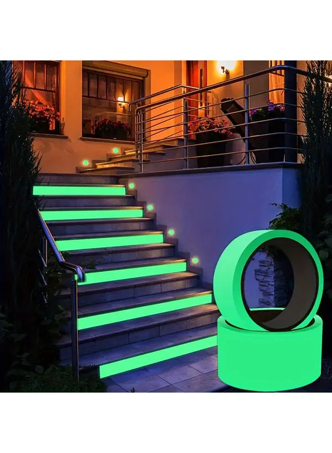 Glow In The Dark Safety Tape 0 79in x 118 11in Neon Green Purple Reflective Adhesive - Image 2