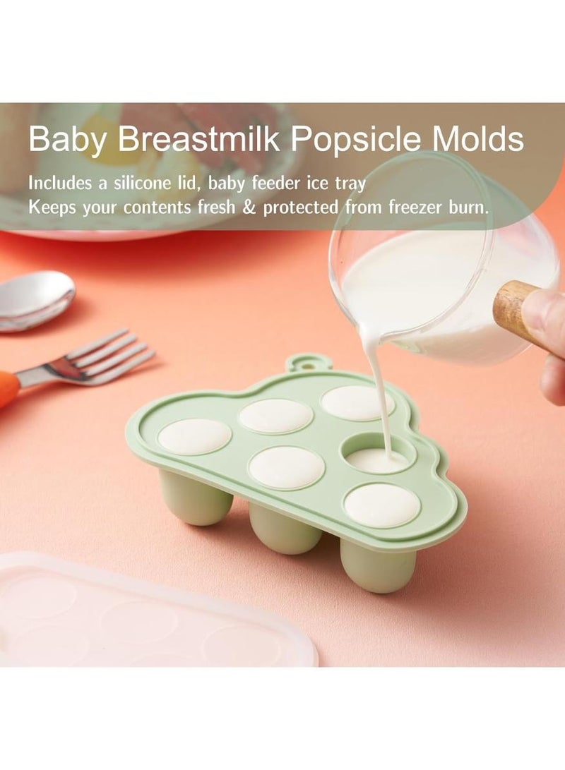 Bebiland Baby Fruit Feeder with Popsicle Mold, Teething Teethers for Babies 3-12 Months, Teething Toys for Babies Feeding Gift (Green) - Image 4